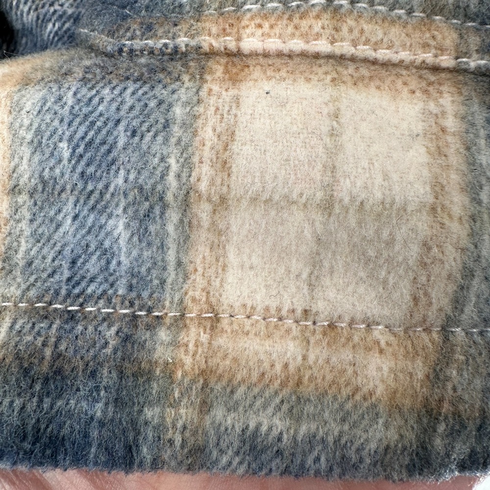 American Eagle Jacket Womens M Brushed Plaid Shacket Collared Button Up - Picture 5 of 9